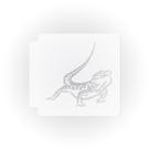 Molde de lagarto barbudo 61 cm em plástico mylar