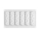 Molde de mousse de silicone de 6 fileiras para assar bolos e sobremesas