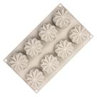 Molde de mousse de silicone em forma de diamante - 8 cavidades para assar