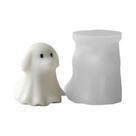 Molde De Silicone 3D De Gato E Cachorro Para Velas De Halloween - Série Fantasma Assustador Para