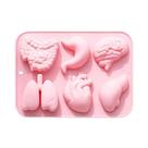 Molde De Silicone 3D De Órgão Para Halloween Para Chocolate, Doces, Pudim, Cubos De Gelo, Cupcake E