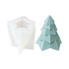 Molde De Silicone 3D Geométrico De Árvore De Natal Para Fabricação De Velas DIY, Sabonetes