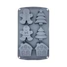 Molde De Silicone 3D Para Bolo Em Forma De Casa De Gengibre De Natal Para Assar Madeleines