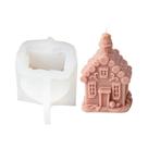 Molde De Silicone 3D Para Vela Em Formato De Casa De Natal, Molde DIY Para Gesso Aromático Em