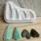 Molde de Silicone 4 Mini Folhas (01)