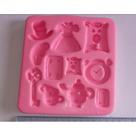 Molde de silicone acessórios maravilhas para decorar f486