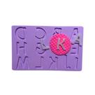 MOLDE DE SILICONE ALFABETO letra A a M grande PARA DECORAR F817