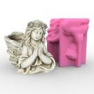 Molde de silicone Anktily Anjo de Oração para vaso de flores 9 x 11 x 12 cm