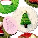 Molde de silicone árvore de natal confeitaria biscuit f886