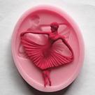 Molde de silicone bailarina para decorar f414