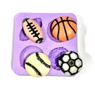 Molde de silicone bola futebol para decorar f86