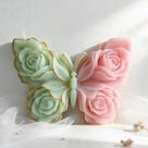 Molde De Silicone Borboleta Rosa Para Vela Aromática DIY Durável Reutilizável Arte Em Resina