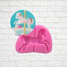 Molde de silicone carrossel confeitaria biscuit f633