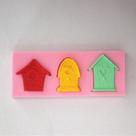 Molde de silicone casinhas passarinhos para decorar f457