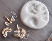 Molde de silicone chifre unicornio para decorar f183