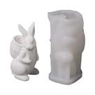 Molde De Silicone Coelho Da Páscoa 3D, Adorno De Cesta De Coelho Fofo, Decoração DIY Para Presentes