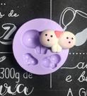 Molde de silicone coelho focinho para decorar f479