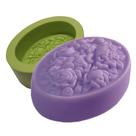 Molde de Silicone com 01 Cavidade de Oval Floral