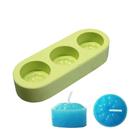 Molde de Silicone com 03 Cavidades de Vela Rechouds