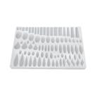 Molde De Silicone Com 41 Cavidades Para Brincos De Tarraxa, Formatos Retangular E Gota, Para