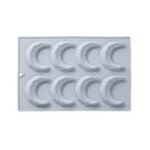 Molde de silicone de 16 cavidades em forma de lua antiaderente, fácil de limpar