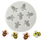 Molde de silicone de abelha para decorações de chocolate e bolos