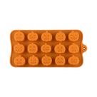 Molde De Silicone De Abóbora E Fantasma De Halloween Com 15 Cavidades Para Chocolate, Gelo, Doces,