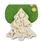 Molde De Silicone De Árvore De Natal E Papai Noel Para Decoração DIY De Fondant E Chocolate