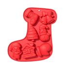 Molde de silicone de Natal para fazer biscoitos e guloseimas natalinas