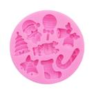 Molde De Silicone De Natal Para Resina E Joias DIY: Papai Noel, Árvore, Sapato, Sino, Bengala,