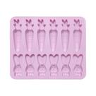 Molde De Silicone De Páscoa Com 12 Cavidades De Coelho E Cenoura Para Chocolate, Biscoito, Doces