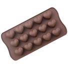 Molde de silicone em forma de coração para chocolate, doces e sabonete