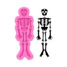 Molde De Silicone Em Forma De Crânio Com Chaveiro Para Fondant, Chocolate, Argila, Resina E