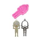 Molde De Silicone Em Forma De Crânio Com Chaveiro Para Fondant, Chocolate, Argila, Resina E