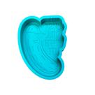 Molde de silicone em formato de picles verde-jade 11 x 9 cm para DIY