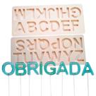 Molde de Silicone Letras 5cm