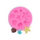 Molde de silicone Mini Ocean para estrelas do mar, conchas e resina