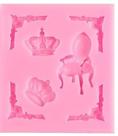 Molde de silicone moldura realeza para decorar f166
