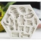 Molde de silicone natal confeitaria biscuit f555