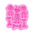 Molde De Silicone Para Bolo De Fondant De Natal Com Papai Noel, Boneco De Neve E Pinguim, Decoração