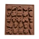 Molde De Silicone Para Chocolate De Natal Com 25 Cavidades Em Vários Formatos Para Biscoitos, Bolos,
