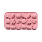 Molde De Silicone Para Colheita De Outono Com 18 Cavidades Em Formato 3D De Abóbora, Folha De Bordo