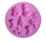 Molde de silicone para doces, molde de biscoito, molde de chocolate, WOIWO Christmas