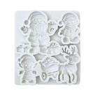 Molde De Silicone Para Fondant De Natal Com Papai Noel E Renas Para Chocolate E DIY