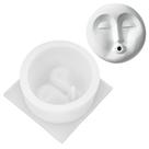 Molde de Silicone para Incenso KH866 Rosto Humano 6x6x3 cm