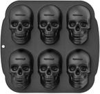 Molde de silicone para panela de bolo com 6 cavidades para Halloween
