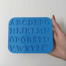 Molde de Silicone para Pingente Alfabeto Completo com Pino