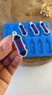 Molde de silicone para Resina - Barber Pole 12 Cavidades Com Pino