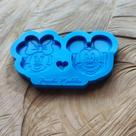 Molde de Silicone para Resina Chaveiro Ratinho e Ratinha