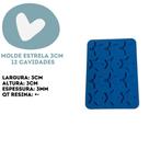 Molde de Silicone para Resina - Estrela 3cm 12 Cavidades